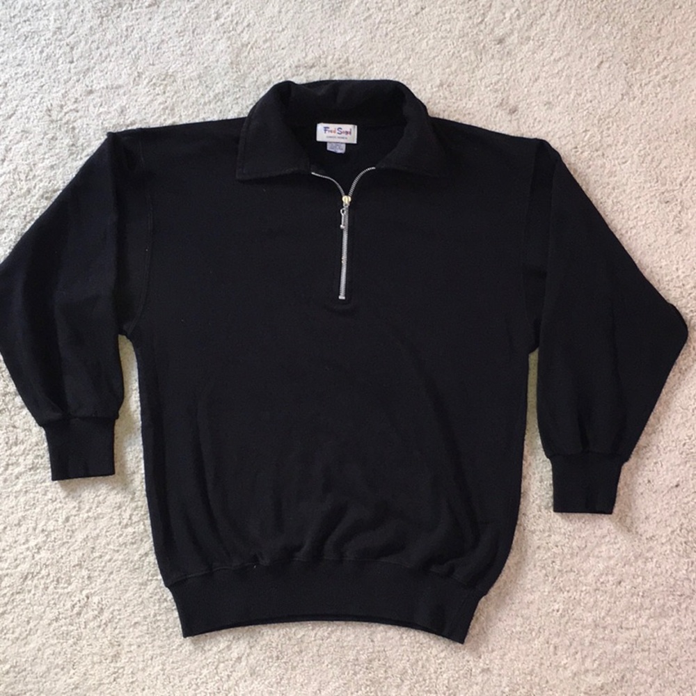 Black Half-Zip Sweatshirt